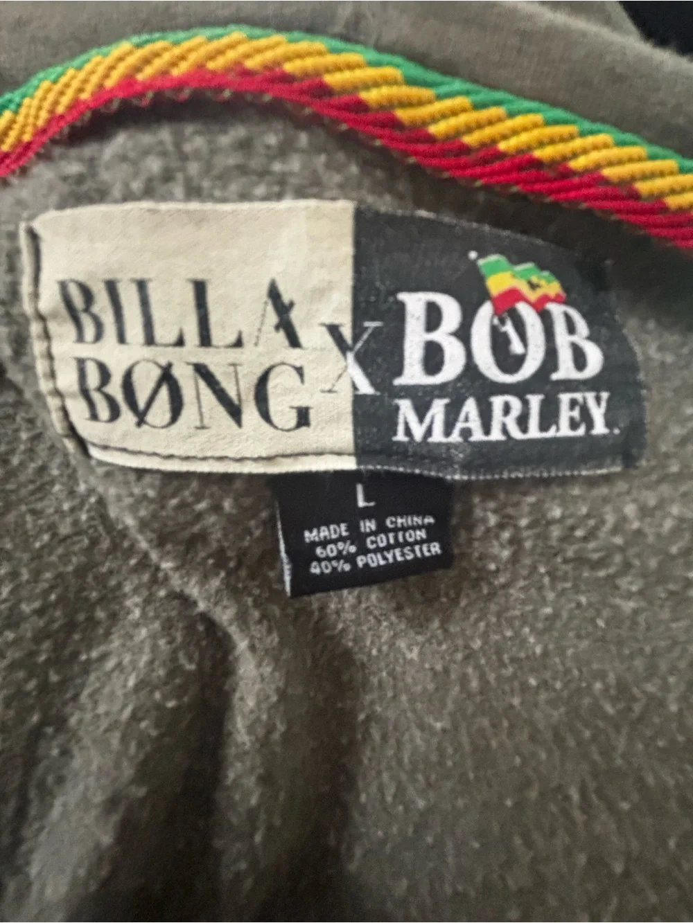 BillaBong X Bob Marley zip up hoodie - Picture 4 of 10